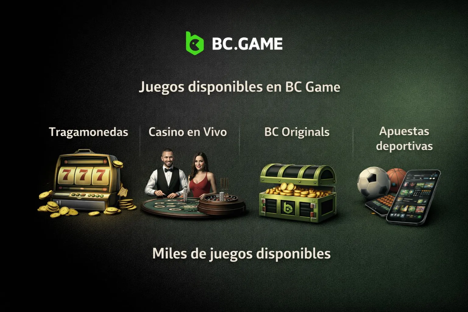 Juegos disponibles en BC Game