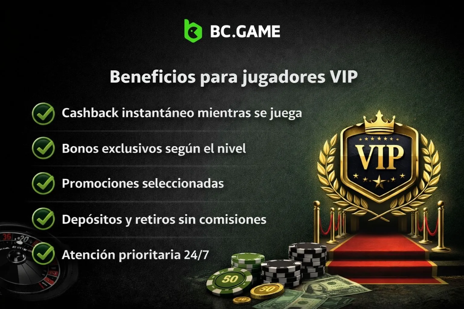 Beneficios para jugadores VIP