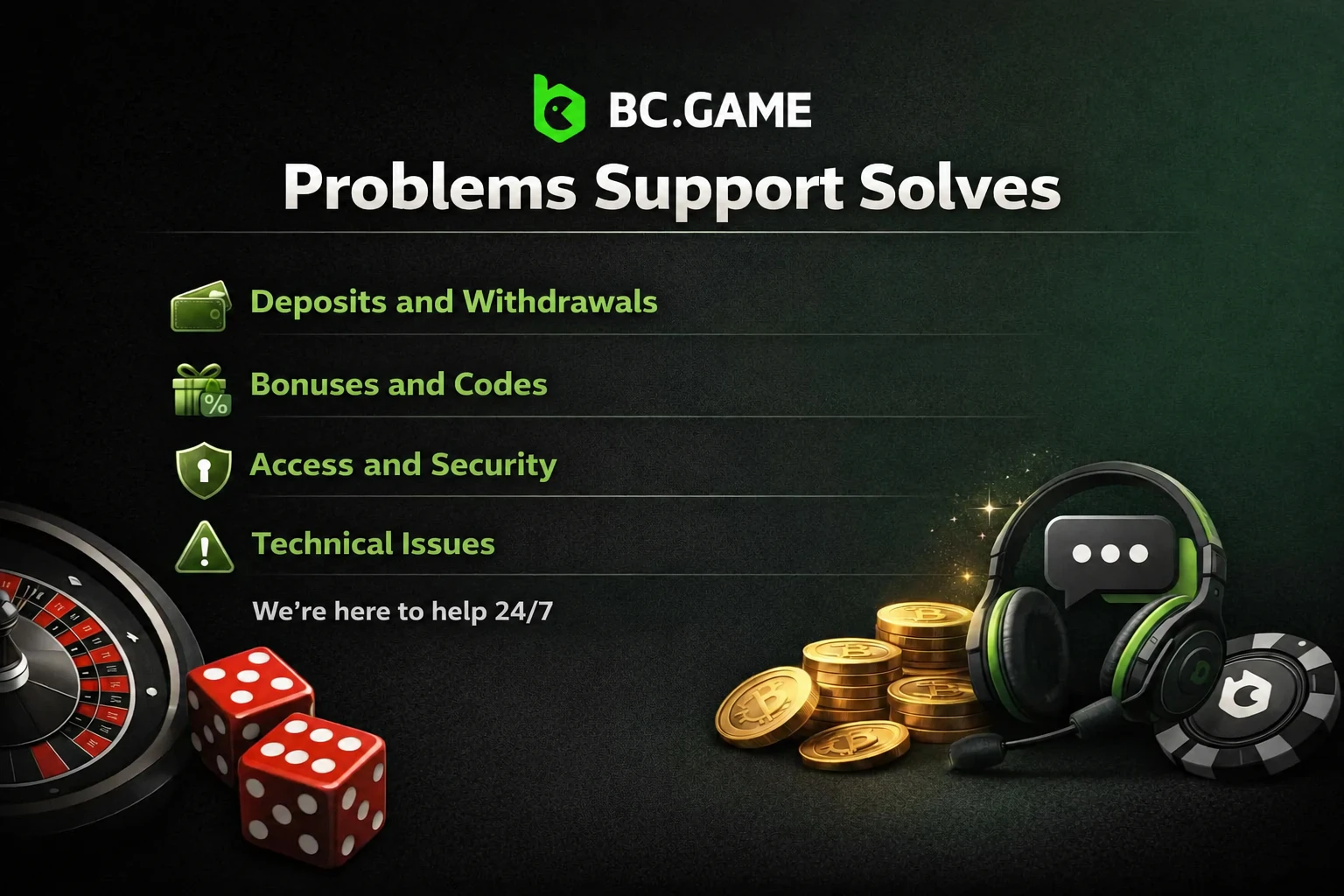 Problems resolved by support