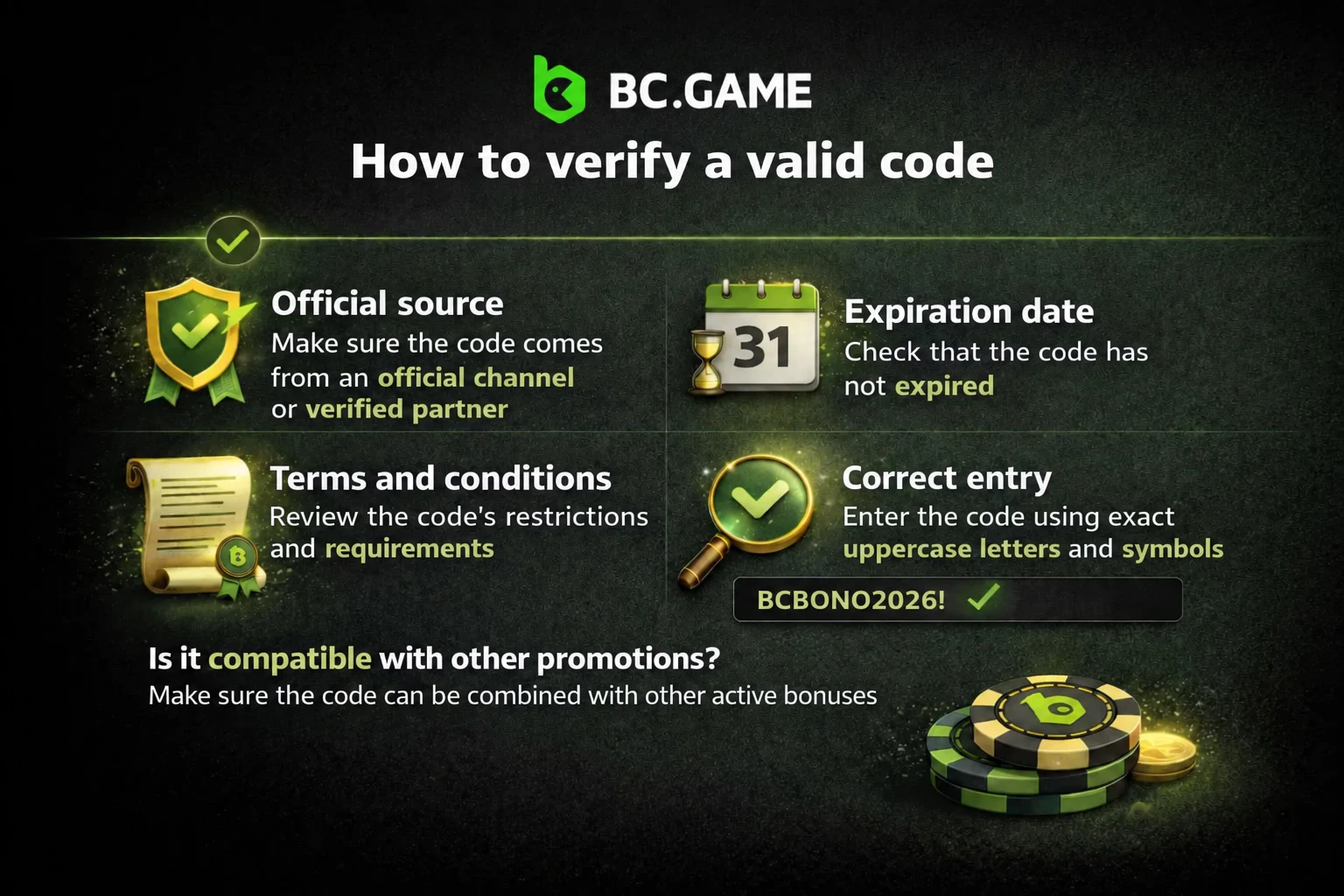 How to verify a valid code