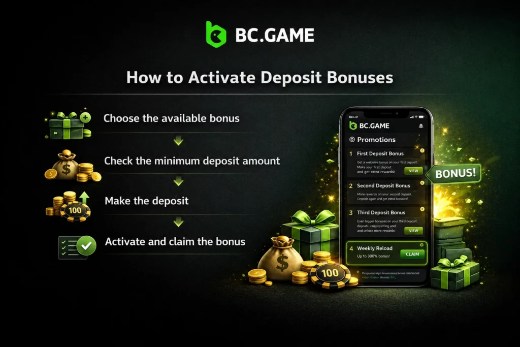 Activate Bonuses with a Deposit